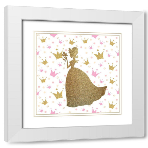 Princess Dreams 3 V2 White Modern Wood Framed Art Print with Double Matting by Allen, Kimberly