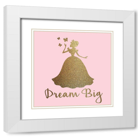 Princess Dreams 2 V2 White Modern Wood Framed Art Print with Double Matting by Allen, Kimberly