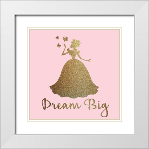 Princess Dreams 2 V2 White Modern Wood Framed Art Print with Double Matting by Allen, Kimberly
