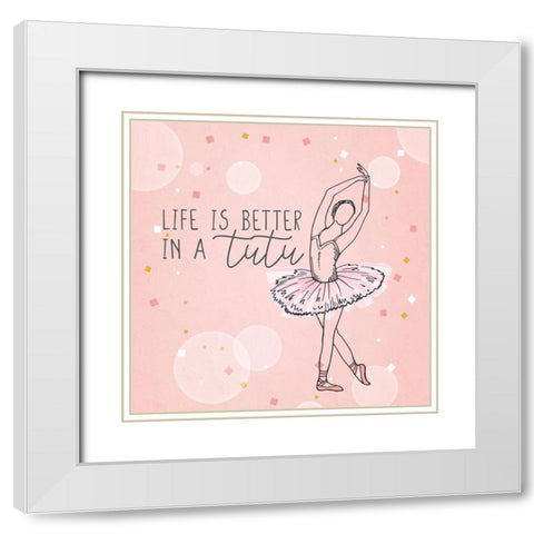 Born to Dance 2 White Modern Wood Framed Art Print with Double Matting by Allen, Kimberly