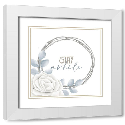 Grateful 5 White Modern Wood Framed Art Print with Double Matting by Allen, Kimberly