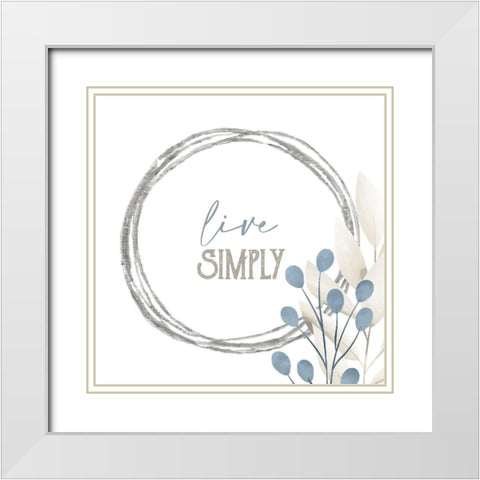 Grateful 6 White Modern Wood Framed Art Print with Double Matting by Allen, Kimberly