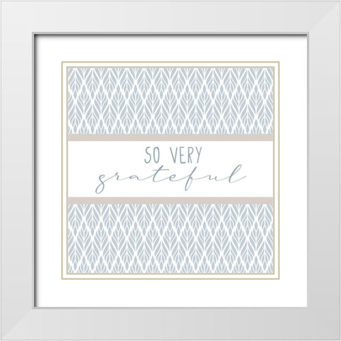 Grateful 7 White Modern Wood Framed Art Print with Double Matting by Allen, Kimberly