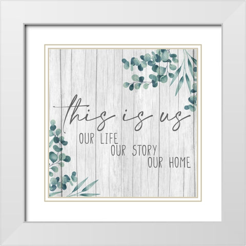 Our Wood Panel Square White Modern Wood Framed Art Print with Double Matting by Allen, Kimberly