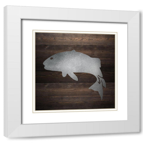 Jump 2 White Modern Wood Framed Art Print with Double Matting by Allen, Kimberly