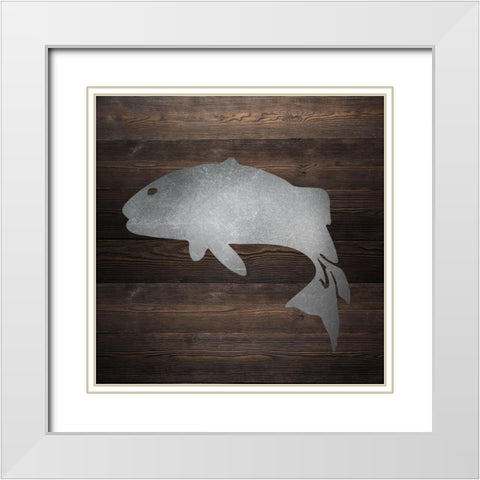 Jump 2 White Modern Wood Framed Art Print with Double Matting by Allen, Kimberly