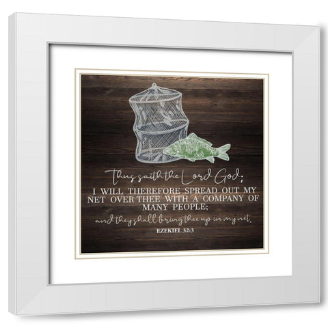 My Net White Modern Wood Framed Art Print with Double Matting by Allen, Kimberly