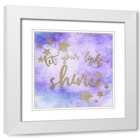 Let Your Light Shine White Modern Wood Framed Art Print with Double Matting by Allen, Kimberly