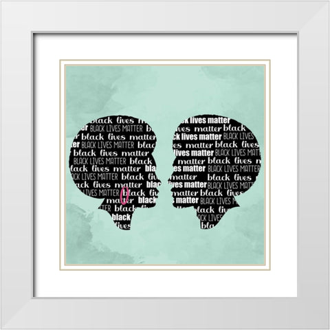 BLM Square White Modern Wood Framed Art Print with Double Matting by Allen, Kimberly