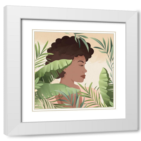 Serene 1 White Modern Wood Framed Art Print with Double Matting by Allen, Kimberly