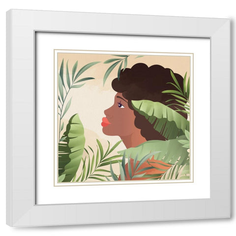 Serene 2 White Modern Wood Framed Art Print with Double Matting by Allen, Kimberly