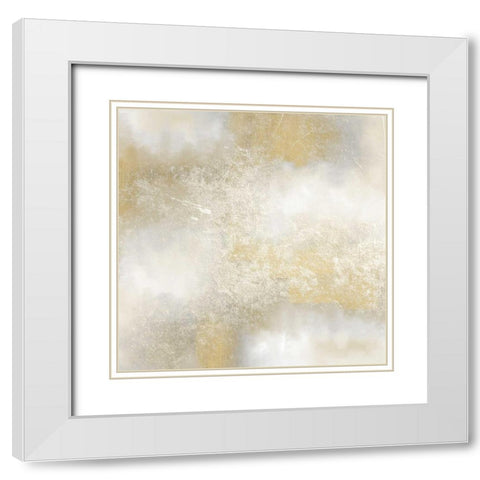 Golden Lights White Modern Wood Framed Art Print with Double Matting by Allen, Kimberly