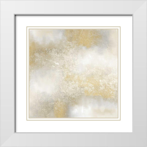 Golden Lights White Modern Wood Framed Art Print with Double Matting by Allen, Kimberly