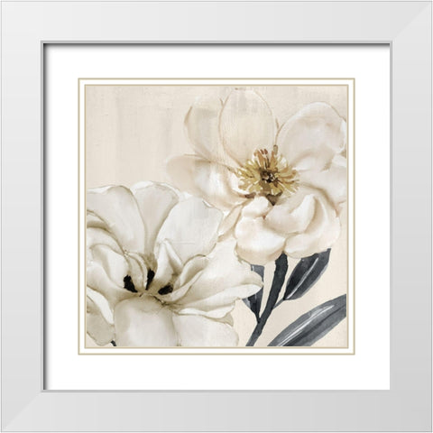 Spring Blooms White Modern Wood Framed Art Print with Double Matting by Allen, Kimberly
