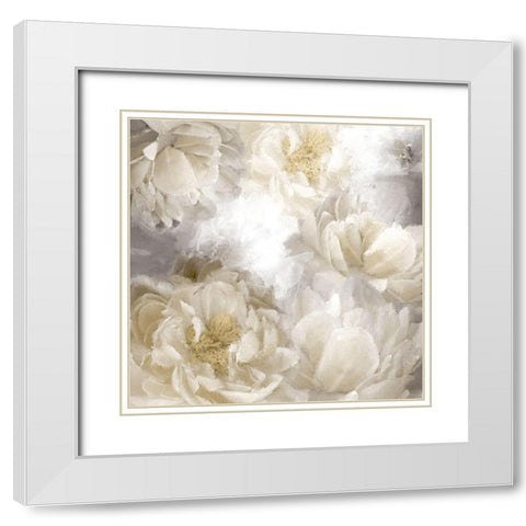 Peoniese White Modern Wood Framed Art Print with Double Matting by Allen, Kimberly