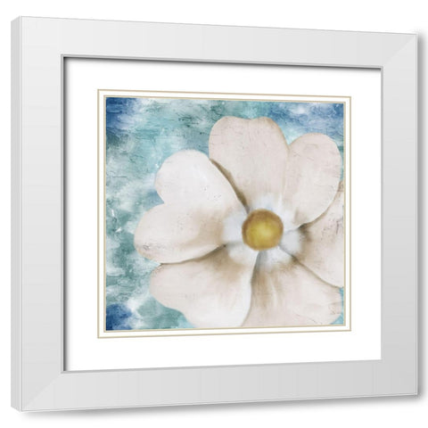On Teal 2 White Modern Wood Framed Art Print with Double Matting by Allen, Kimberly