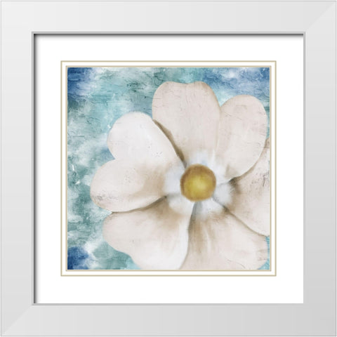 On Teal 2 White Modern Wood Framed Art Print with Double Matting by Allen, Kimberly