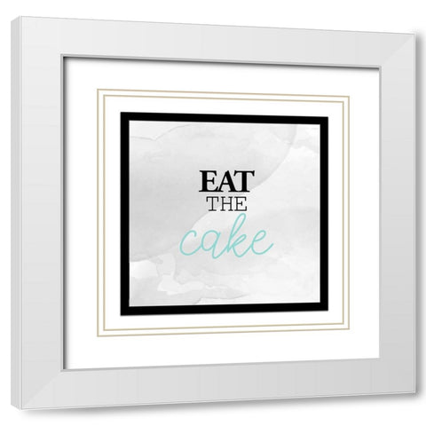 Eat the Cake White Modern Wood Framed Art Print with Double Matting by Allen, Kimberly