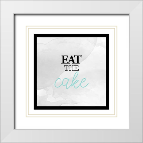 Eat the Cake White Modern Wood Framed Art Print with Double Matting by Allen, Kimberly