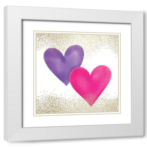 A Girl 1 White Modern Wood Framed Art Print with Double Matting by Allen, Kimberly
