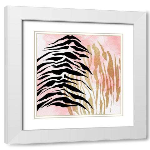 Glam Animal 1 White Modern Wood Framed Art Print with Double Matting by Allen, Kimberly