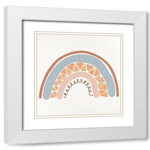 ABC Rainbow 1 White Modern Wood Framed Art Print with Double Matting by Allen, Kimberly