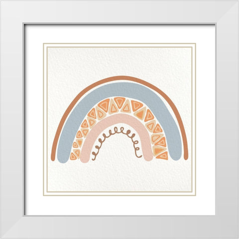 ABC Rainbow 1 White Modern Wood Framed Art Print with Double Matting by Allen, Kimberly