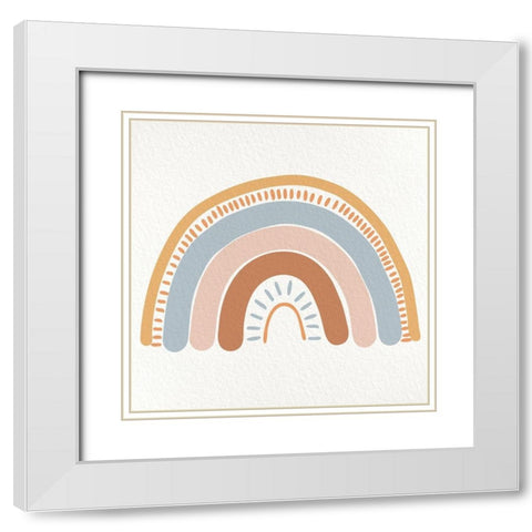 ABC Rainbow 3 White Modern Wood Framed Art Print with Double Matting by Allen, Kimberly