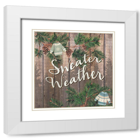 Cozy 1 White Modern Wood Framed Art Print with Double Matting by Allen, Kimberly