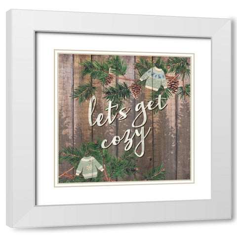 Cozy 3 White Modern Wood Framed Art Print with Double Matting by Allen, Kimberly