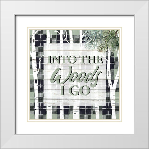 Into The Woods White Modern Wood Framed Art Print with Double Matting by Allen, Kimberly