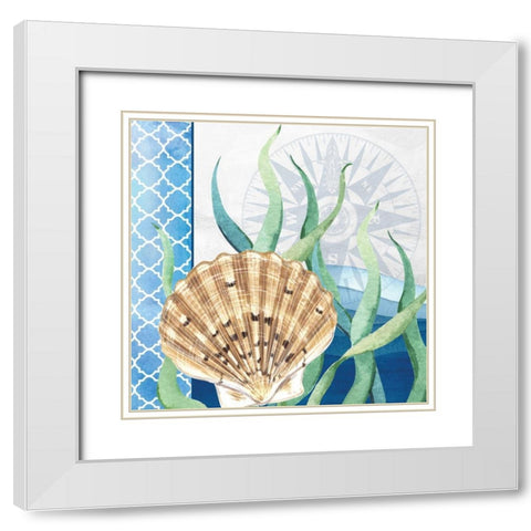 Bayside 1 White Modern Wood Framed Art Print with Double Matting by Allen, Kimberly