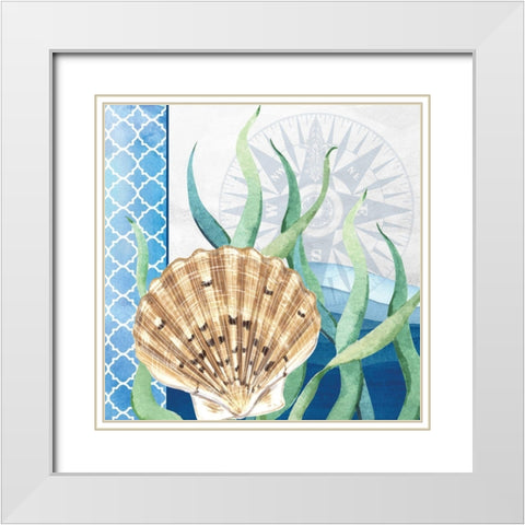 Bayside 1 White Modern Wood Framed Art Print with Double Matting by Allen, Kimberly