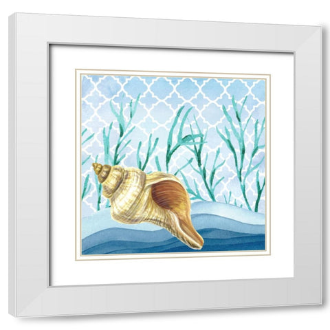 Bayside 3 White Modern Wood Framed Art Print with Double Matting by Allen, Kimberly