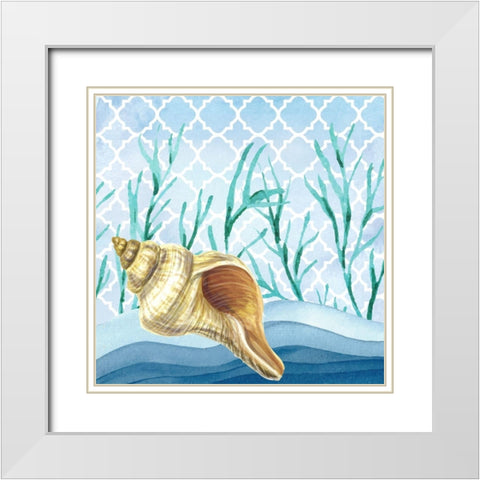 Bayside 3 White Modern Wood Framed Art Print with Double Matting by Allen, Kimberly
