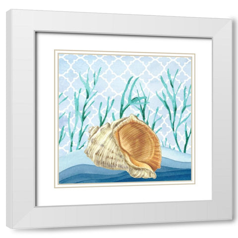 Bayside 4 White Modern Wood Framed Art Print with Double Matting by Allen, Kimberly