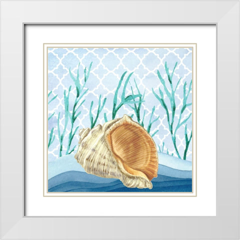 Bayside 4 White Modern Wood Framed Art Print with Double Matting by Allen, Kimberly