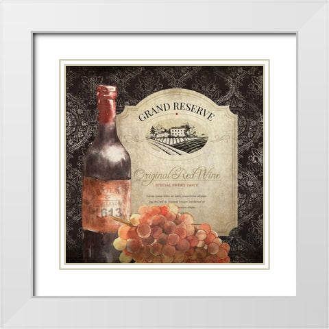 Vineyard View 1 White Modern Wood Framed Art Print with Double Matting by Allen, Kimberly