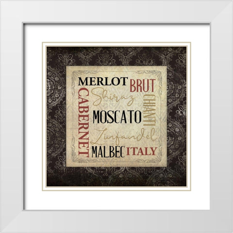 Vineyard View 4 White Modern Wood Framed Art Print with Double Matting by Allen, Kimberly