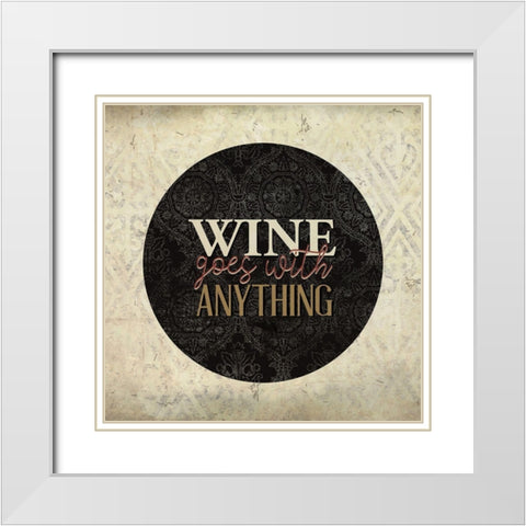 Vineyard View 9 White Modern Wood Framed Art Print with Double Matting by Allen, Kimberly