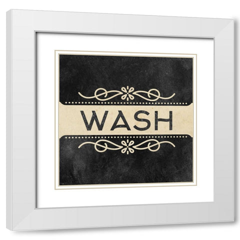 Wash Dry Fold 1 White Modern Wood Framed Art Print with Double Matting by Allen, Kimberly
