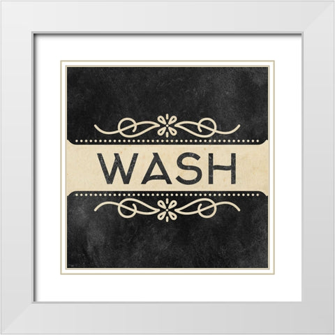 Wash Dry Fold 1 White Modern Wood Framed Art Print with Double Matting by Allen, Kimberly
