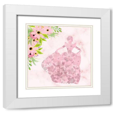 Princess and Warrior 1 V2 White Modern Wood Framed Art Print with Double Matting by Allen, Kimberly