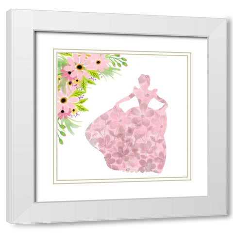Princess and Warrior 1 White Modern Wood Framed Art Print with Double Matting by Allen, Kimberly