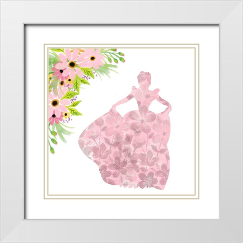 Princess and Warrior 1 White Modern Wood Framed Art Print with Double Matting by Allen, Kimberly