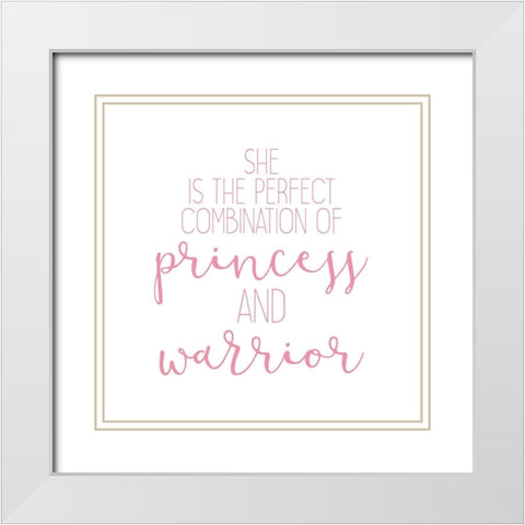 Princess and Warrior 2 White Modern Wood Framed Art Print with Double Matting by Allen, Kimberly