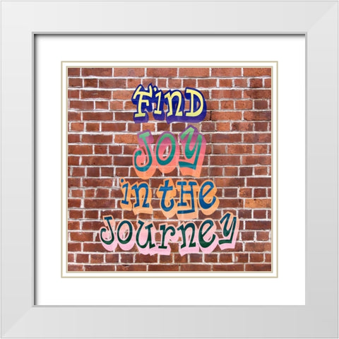 Find Joy Grafitti White Modern Wood Framed Art Print with Double Matting by Allen, Kimberly