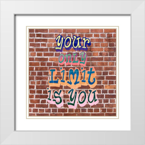 Limit Grafitti White Modern Wood Framed Art Print with Double Matting by Allen, Kimberly