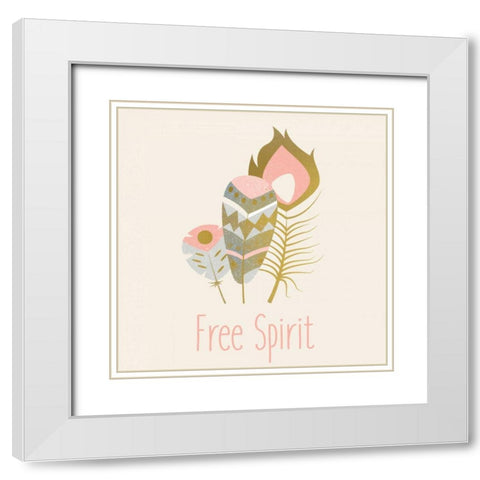 Free Spirits White Modern Wood Framed Art Print with Double Matting by Allen, Kimberly