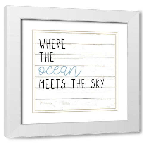 Eat Sleep Beach 4 White Modern Wood Framed Art Print with Double Matting by Allen, Kimberly
